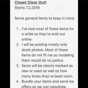 Closet clear out!